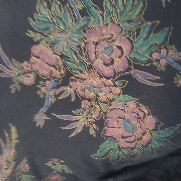 Vintage 1980,Joni Blair Of California, Floral Black Dress, Size 3 - Picture 2 of 12